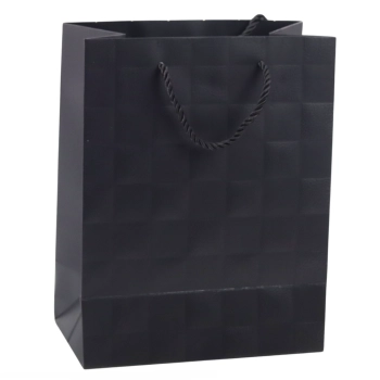 Torba Prezentowa Elegancka Tłoczone Kwadraty 23 x 18 x 10,5 cm