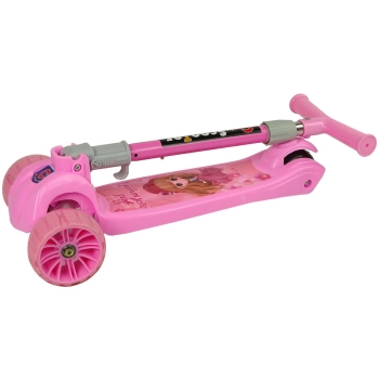 Hulajnoga Trójkołowa Święcące Koła Różowa