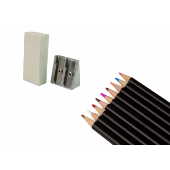 Zestaw Kredek W Tubie Strugaczka Gumka 74 El.