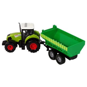 Zestaw Traktor z Maszynami Przyczepa Cysterna Dźwięki LED