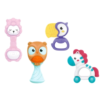 Zestaw Grzechotek Gryzaczków Dla Niemowląt Zwierzątka 8 Szt