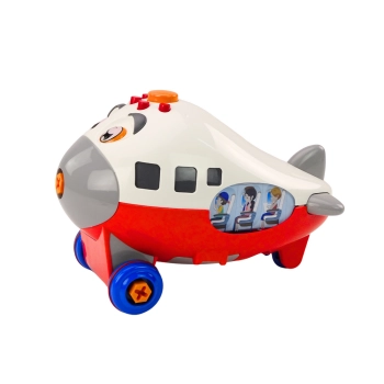 Samolot Kreskówkowy Do Skręcania Skrzydła DIY Czerwony