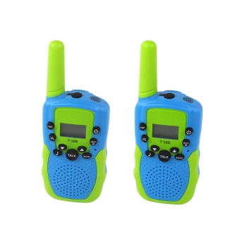 Walkie Talkie Krótkofalówki Zielono - Niebieski Zasięg 3km Dla Dzieci