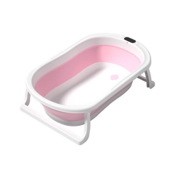 Wanienka Do Kąpieli Składana Antypoślizgowe Nóżki Różowa