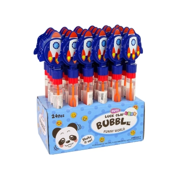 Bańki Mydlane Rakieta Niebieska 30 cm Kłapacz