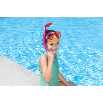 Zestaw Do Nurkowania Maska+Rurka Różowa Bestway 24023