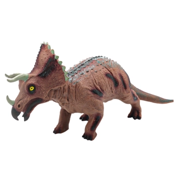 Duża Figurka Dinozaur Triceratops Dźwięk 36 cm Brązowy
