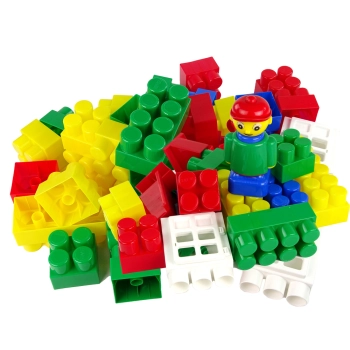 Kolorowe Klocki Konstrukcyjne K3 Średnie 65 Elementów