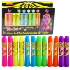 Zestaw Do Malowania Twarzy Pisaki Kredki Neonowe UV Fluorescencyjne 12szt