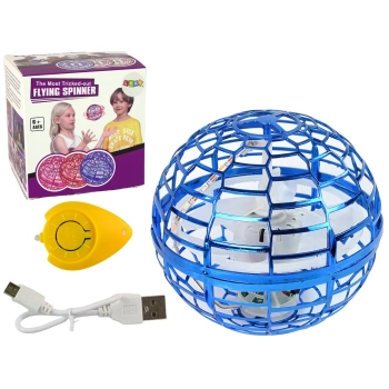 Latająca Wirująca Kula Niebieska Flynova Sterowana Ręką LED 10 cm