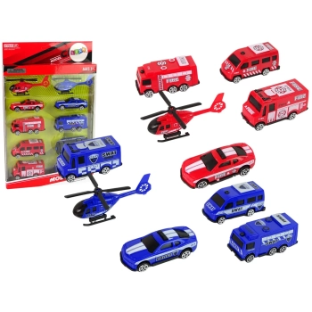 Zestaw 10 Resoraków Pojazdy Ratownicze Policja Straż