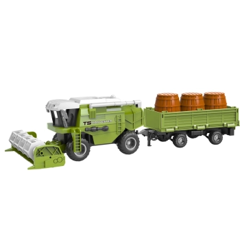 Kombajn Maszyna Rolnicza Zbożowa RC Zdalnie Sterowana Przyczepa Zielona