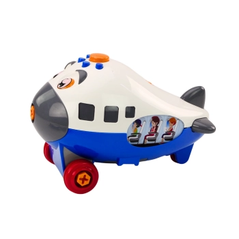 Samolot Kreskówkowy Do Skręcania Skrzydła DIY Niebieski