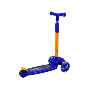 Hulajnoga Balansowa Trójkołowa Cienkie Świecące Koła Granatowa Kot