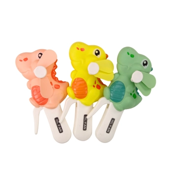 Wiatrak Ręczny Dinozaur Mini Wiatraczek Dla Dzieci 3 Kolory