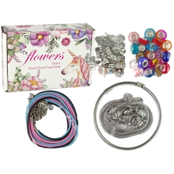 Zestaw Bransoletek, Łańcuszków oraz Kolorowych Koralików do Biżuterii