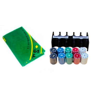 Zestaw Do Gry W Pokera 2 Talie Kart Żetony Plansza Do Gry