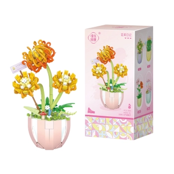 Klocki Konstrukcyjne Kwiatki W Doniczkach Kolorowe 269–444 el.