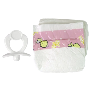 Zestaw Dla Lalek Akcesoria Smoczek Butelka Pieluchy