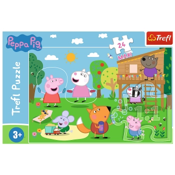 Puzzle - 24 Maxi - Zabawy na polanie - Świnka Peppa - Trefl 14342