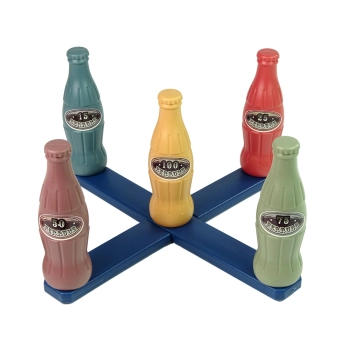 Gra Zręcznościowa Rzut Obręczą Butelki z Punktami 10 El.