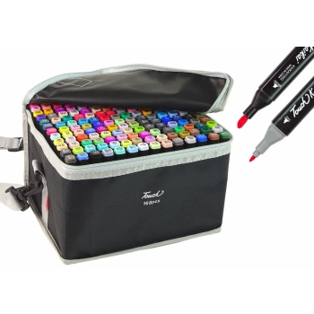 Zestaw Markerów Dwustronnych W Torbie 168 Sztuk