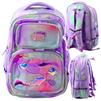 Plecak Szkolny Pas Piersiowy Pastelowy Kolorowy 20L