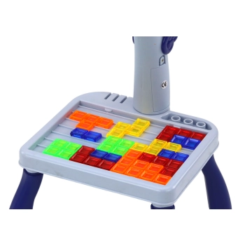 Mini Projektor Stolik Tetris 2w1 Jednorożec Niebieski