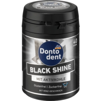 Guma do żucia Czarna Black Shine 40 szt.