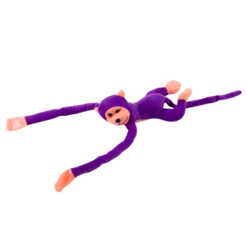 Maskotka Pluszowa Małpka z Dźwiękiem Fioletowa 80 cm