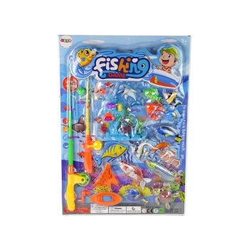Gra Zręcznościowa Zestaw Do Łowienia 11 Szt. Rybek Akcesoria Łódka
