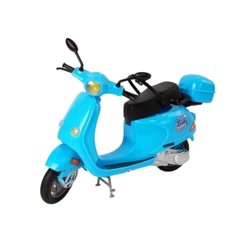 Zestaw Lalka Ze Skuterem Kask Długie Włosy Różowy