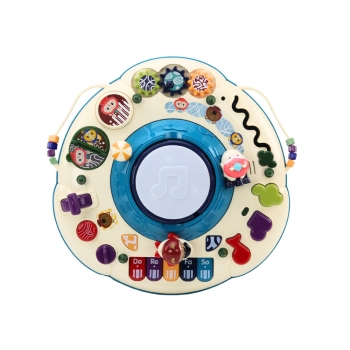 Stolik Panel Edukacyjny Interaktywny Pianinko Bębenek Niebieski