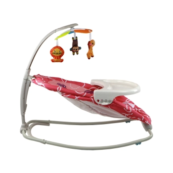 Leżaczek Bujaczek 2w1 Dziecięcy Fotelik Stoliczek Dźwięki Wibracje Żyrafa