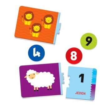 Gra edukacyjna Cyferki Matematyka Uczę się Bawiąc Język Polski Angielski Clementoni 50767