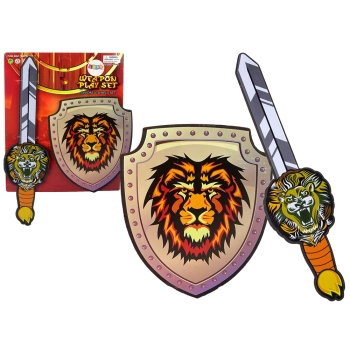 Zestaw Rycerza Miecz Tarcza Z Pianki EVA Lew 2 El.