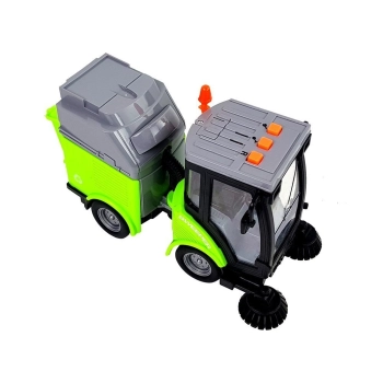 Śmieciarka Zamiatarka z Dźwiękami i Ruchomymi Elementami Napęd Frykcyjny 1:16