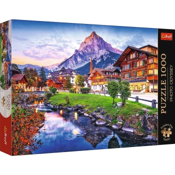 Puzzle - 1000 Premium Plus - Photo Odyssey: Alpejskie miasteczko - Trefl 10854
