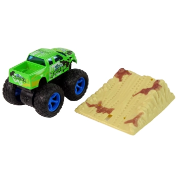 Auto Resorak Z Naciągiem Monster Truck Big Foot Gumowe Opony Rampa