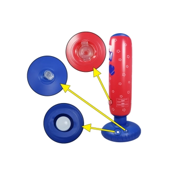 Nadmuchiwany Worek Bokserski Czerwono Niebieski 125CM