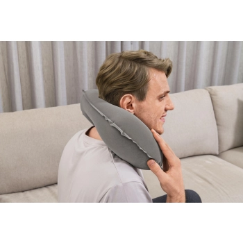 Dmuchana Poduszka Podróżna 46 x 28 cm Rogal Szara Bestway 67006