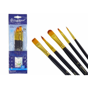 Zestaw Artysty Pędzle 5 Kształtów