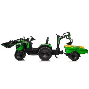 Koparka Z Naczepą Na Akumulator SX2068 Zielona