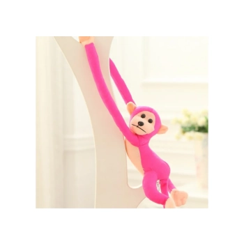 Maskotka Pluszowa Małpka z Dźwiękiem Ciemno Różowa 80 cm