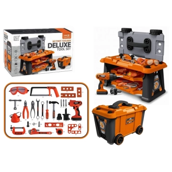 Zestaw Majsterkowicza Skrzynka Narzędzia Wiertarka Na Baterie