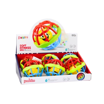 Piłeczka Sensoryczna Grzechotka Gumowa Elastyczna Kolorowa