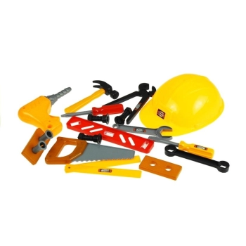 Zestaw Narzędzi w Skrzynce Majsterkowicz Kask 20 elementów