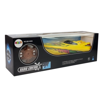 Łódź Motorówka Zdalnie Sterowana Pilot Ster 27 Mhz 40 cm 40 m Zasięg Żółta