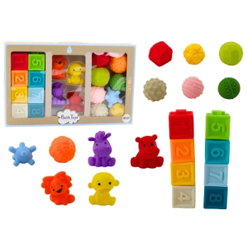 Miękkie Klocki Edukacyjne Do Kąpieli 20 Elementów Zwierzęta Kształty