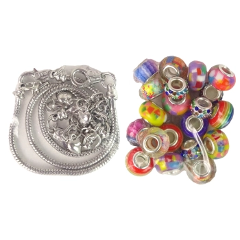 Zestaw Do Robienia Bransoletek Charmsy DIY Jednorożec